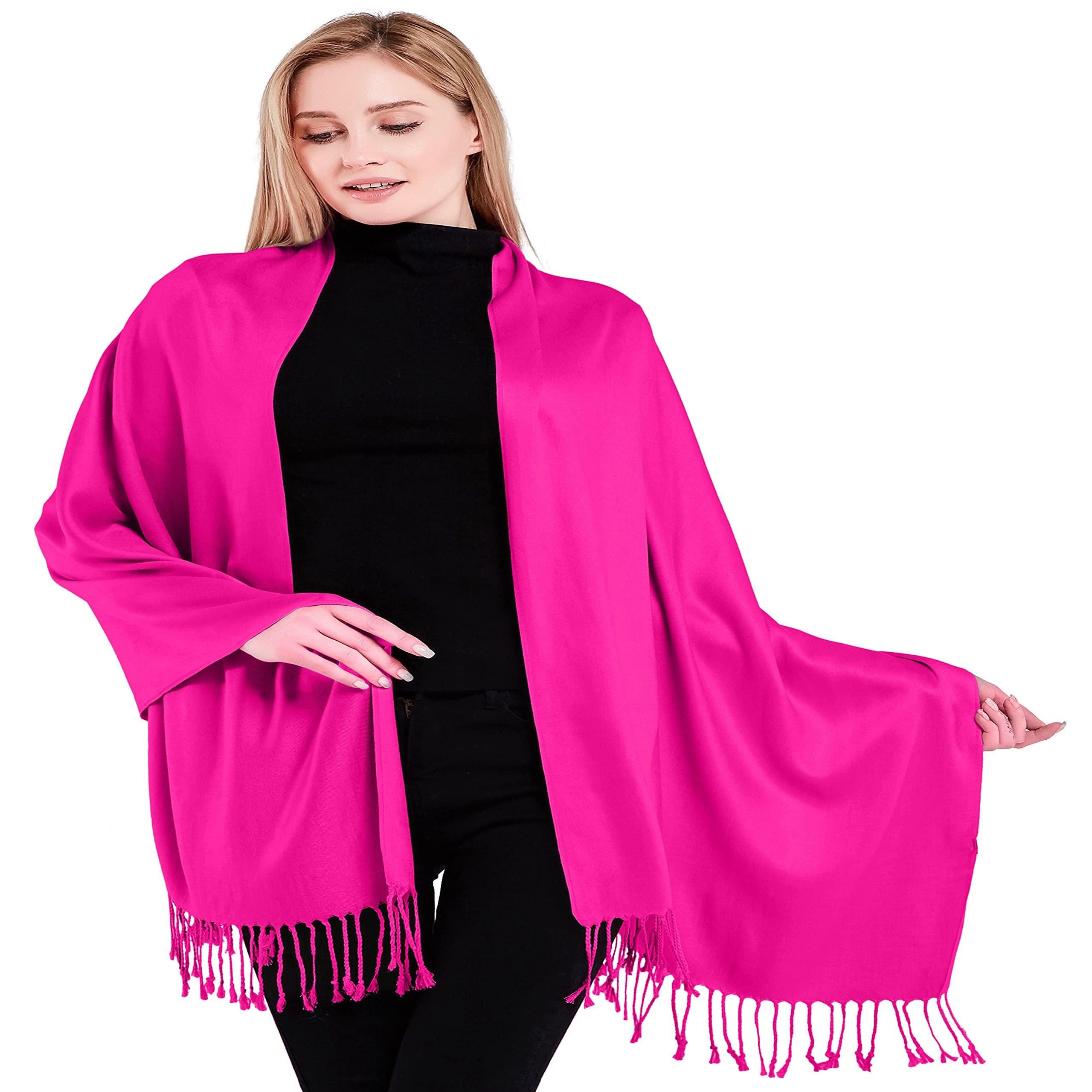 CJ Apparial Goldfarbener Pashmina-Schal – 203x70 Cm, Aus Weicher Acryl-Viskose-Mischung, Handgefertigt In Nepal