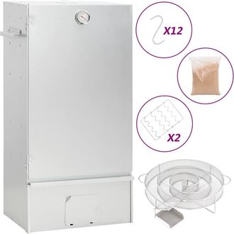 vidaXL Vidaxl - Horno Ahumador De Bbq Con Generador Humo Fr&iacute;o Acero Galvanizado