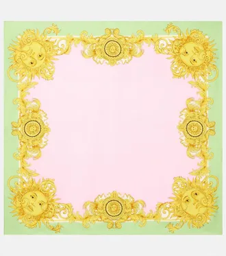 Versace Printed silk twill scarf