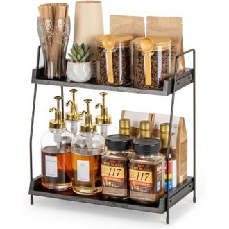 OEM Organizador De Caf&eacute;, Estante De Madera Para Encimera De Cocina, Almacenamiento Para Rinc&oacute;n De Caf&eacute;, Organizador De Encimera, Estante De Almacenamiento