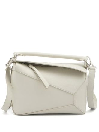 Loewe Borsa tote Puzzle piccola - Bianco