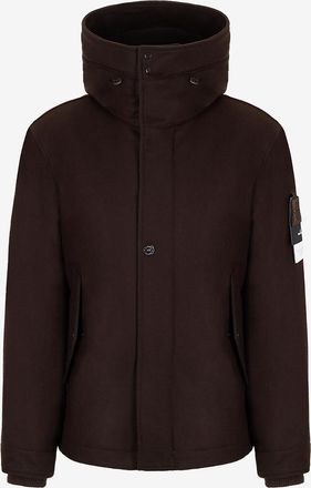 Stone Island Stehkragenmantel aus Flanell