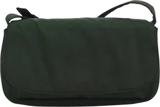 Prada Re-Nylon Khaki Synthetic Shoulder Bag (Pre-Owned)