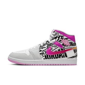 Nike Jordan Mens Air Jordan 1 Mid SE Shoes in White | IX3522-101