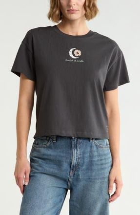 Scotch & Soda Dyed Boxy Crop Graphic T-Shirt in Black Sand Pigment at Nordstrom Rack, Size X-Small