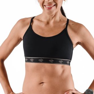 Rabbit Strappy Pocket Sports Bra In Black