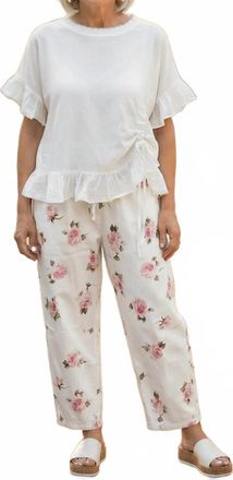 Made in Italy La Vie En Rose Wide Leg Italian Magic Pants In White