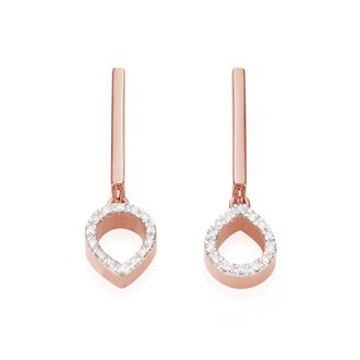 Monica Vinader Naida Diamond Mini Lotus Open Drop Earrings
