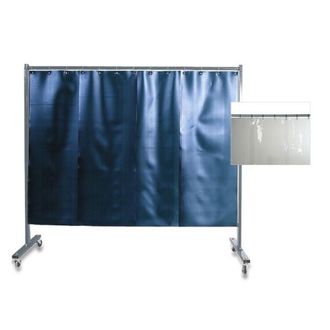 Kemper Biombo De 1 Pieza Con Cortina Lama, Mejor Protecci&oacute;n Contra Radiaciones, Proyecciones De Soldadura Y Salpicaduras Kemper S0 Transparente