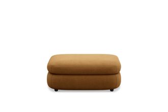 Castlery Fable Side Ottoman Customized, Performance Fleece Caramel, Spill Resistant, Ultra Deep Seats for Ottomans