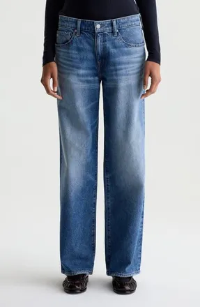 AG - Adriano Goldschmied Adria Low Rise Baggy Wide Leg Jeans in 17 Years Duet at Nordstrom, Size 33