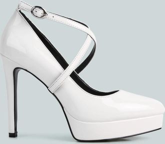 London Rag pixie dust high heel cross strapped stiletto sandals