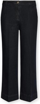Elena Miro Cropped wijde jeans - Dames - Flared Jeans - Blauw - 5XL - Katoen - Jeans