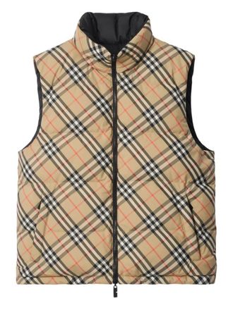 Burberry Snoshill Reversible Check Puffer Gilet