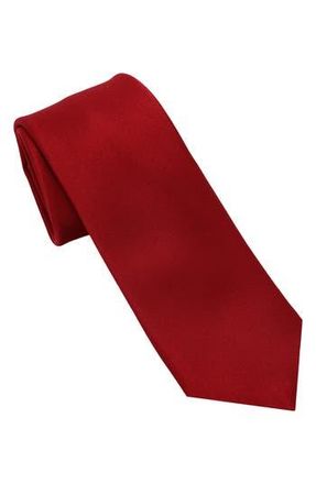 DKNY Solid Satin Tie in Red at Nordstrom Rack