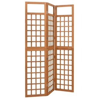 Berkfield Home Durable 3-Panel Room Divider/Trellis Solid Fir Wood 121x180.5 cm in Brown
