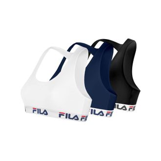 Fila Fila Womens Sports Bra, Fitness, Freedom of Movement (Pack of 3), Fu6042c, M