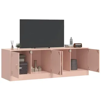 Berkfield Home TV Cabinets 2 pcs Pink 67x39x44 cm Steel | Size: 67 x 39 x 44 cm