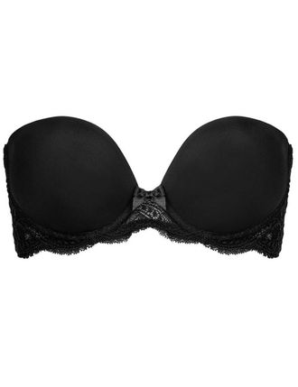 Simone P&eacute;r&egrave;le Womens 12E302 Eden Strapless Plunge Bra - Black Nylon - Size 34D