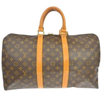 Louis Vuitton Pre-owned Weekend Bags, unisex, Brown, Size: ONE SIZE Pre-owned Keepall 45