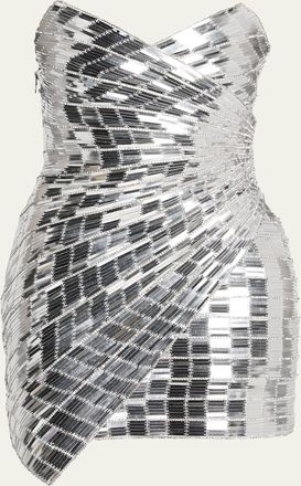 Retrof&ecirc;te Aura Strapless Rhinestone Mini Dress
