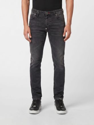 Philipp Plein Jeans skinny fit in denim di cotone