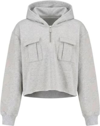 Off-white Off-White Sweaters - Dames - Hoodies - Grijs - M - Leer - Hoodies & sweatvesten