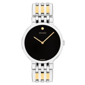 Movado Essence Quartz Black Dial Watch 0607823