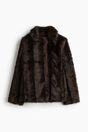 H&M Jacke mit Kragen - Dunkelbraun