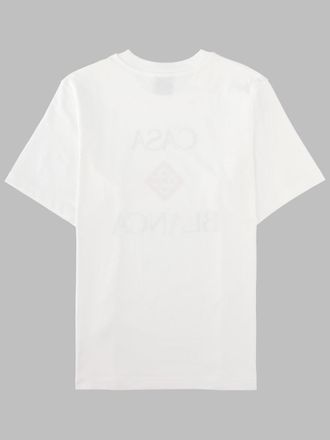 Casablanca Stacked Logo Cotton T-Shirt - White