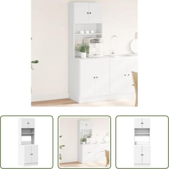 vidaXL Armadio da cucina - Mobile da Cucina Bianco 60x50x180 cm Legno Multistrato