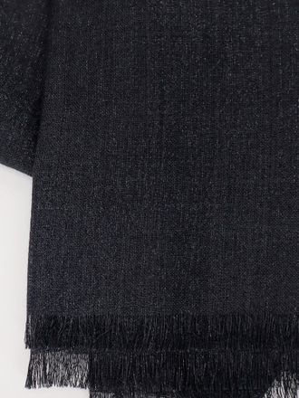 Brunello Cucinelli Womens Scarf Cashmere And Silk Black Scarfs