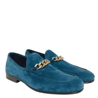 Jimmy Choo London Marti Reverse Velvet Suede Loafers, Brand Size 41.5 ( US Size 8.5 )