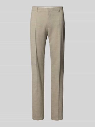 HUGO BOSS Regular Fit Anzughose mit Schurwoll-Anteil Modell Leon in Sand, Gr&ouml;&szlig;e 102