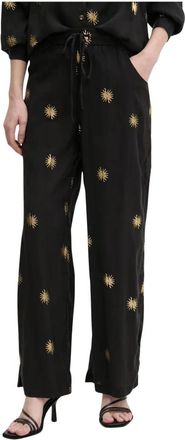 Never Fully Dressed Elissa Wijde Broek - Dames - Wijde Broeken - Zwart - S - Broeken