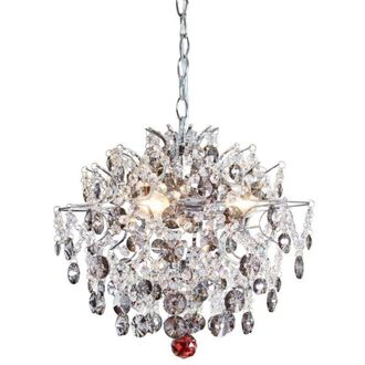 Markslöjd Markslojd - hidden gem - Lámpara colgante de techo de cristal de 3 luces, cromo, E14