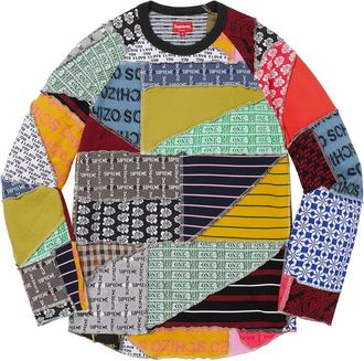 SUPREME Patchwork Long Sleeve Tee Size L