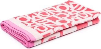 Moncler logo-print cotton towel - unisex - Cotton - OS - Pink
