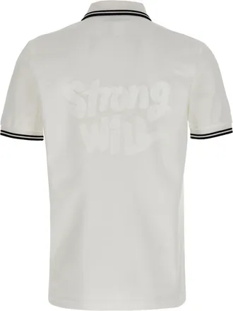 Comme Des Gar&ccedil;ons Mens White Cotton Polo Shirt