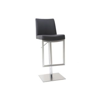 Miliboo Taburete De Bar Dise&ntilde;o Contempor&aacute;neo - Metal Y Pu Negro - Kyle