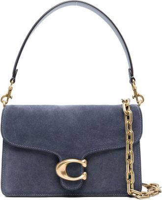 Coach Shoulder Bags, female, Blue, Size: ONE SIZE Chain Tabby Shoulder Bag