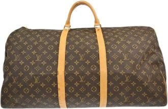 Louis Vuitton Pre-owned Weekend Bags, unisex, Brown, Size: ONE SIZE Pre-owned Canvas Weekend Bag