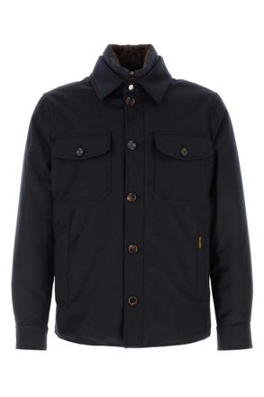 Moorer Blue Shirt Collar Jacket