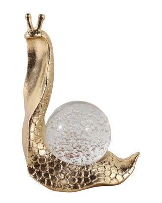 Sagebrook Home 8In Snail With Glass Ball