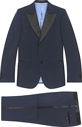 Gucci Recht Gesneden Wollen Pak - Heren - Business pakken - Blauw - XL - Wol - Kostuums