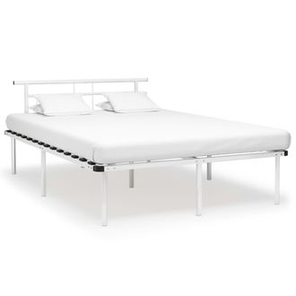 Berkfield Home Bed Frame White Metal 140x200 cm