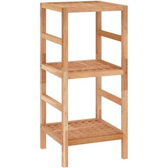vidaXL Bathroom Shelf 35.5x35.5x79 cm Solid Wood Walnut Vidaxl