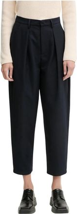 Marc O'Polo Cropped Broeken - Dames - Vrijetijds broeken - Blauw - L - Polyester - Broeken