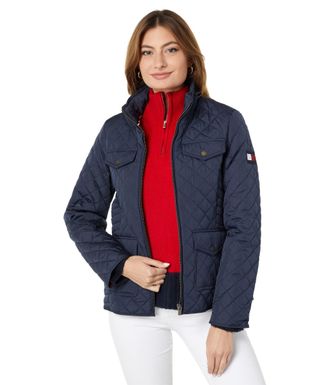 Tommy Hilfiger womens Classic Quilted Jacket, Sky Captain, Medium