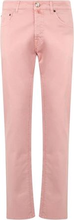 Moorer Slim Fit Versatile Trousers - male - Moorer - Straight Fit Jeans - Pink - W32 - Jeans